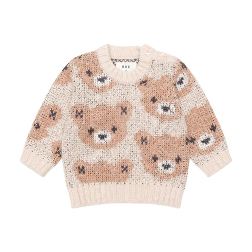 HUXBABY Ecru Huxbear Knit Jumper