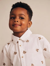 Load image into Gallery viewer, HUXBABY Shortsleeve Huxbear Button Up Crisp White