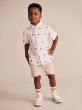 Load image into Gallery viewer, HUXBABY Shortsleeve Huxbear Button Up Crisp White