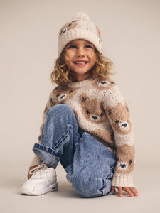HUXBABY Ecru Huxbear Knit Jumper