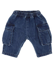Load image into Gallery viewer, fox &amp; finch Indigo Pull On Cargo Jeans