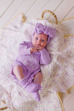 Load image into Gallery viewer, confetti kidz &quot;Isn&#39;t She Lovely&quot; Knit Romper | Lilac