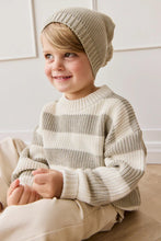 Load image into Gallery viewer, JAMIE KAY Johan Knit Jumper | Wide Knit Stripe Cloud/Raindance