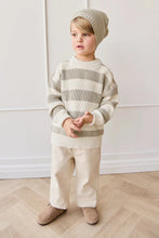 Load image into Gallery viewer, JAMIE KAY Johan Knit Jumper | Wide Knit Stripe Cloud/Raindance
