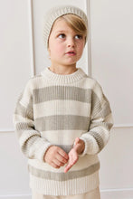 Load image into Gallery viewer, JAMIE KAY Johan Knit Jumper | Wide Knit Stripe Cloud/Raindance