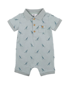 Bébé Kangaroo Embroidered Polo Romper