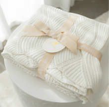 Load image into Gallery viewer, confetti kidz Keepsake Knit Blanket | Ivory