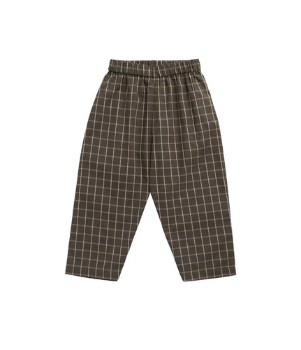 JAMIE KAY Organic Cotton Kingston Pant | Variegated Grid Tarmac