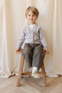 JAMIE KAY Organic Cotton Kingston Pant | Variegated Grid Tarmac