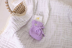 confetti kidz Knitted Baby Booties | Lilac