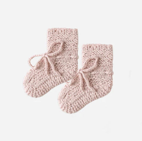 Quincy Mae Knit Booties || Rose Speckle