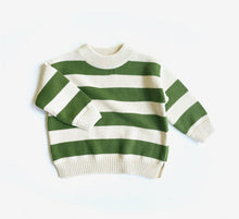 Load image into Gallery viewer, Organic Cotton Knit Jumper | Clover Rugby Stripe