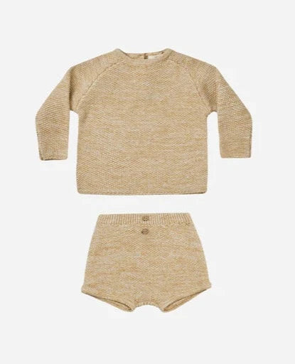 Quincy Mae Knit Set || Heathered Honey