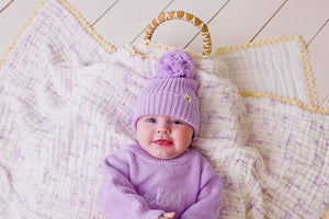 confetti kidz Baby Knit Beanie | Lilac