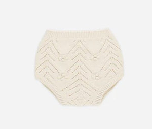 Quincy Mae Knit Cardi + Bloomer Set || Natural