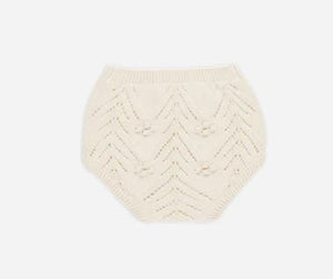 Quincy Mae Knit Cardi + Bloomer Set || Natural