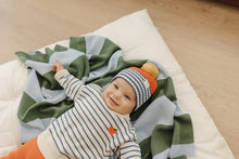 Load image into Gallery viewer, Organic Cotton Knit Jumper | Navy Stripe With Apple