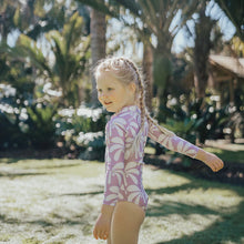 Load image into Gallery viewer, CRYWOLF Long Sleeve Swimsuit - Lilac Palms