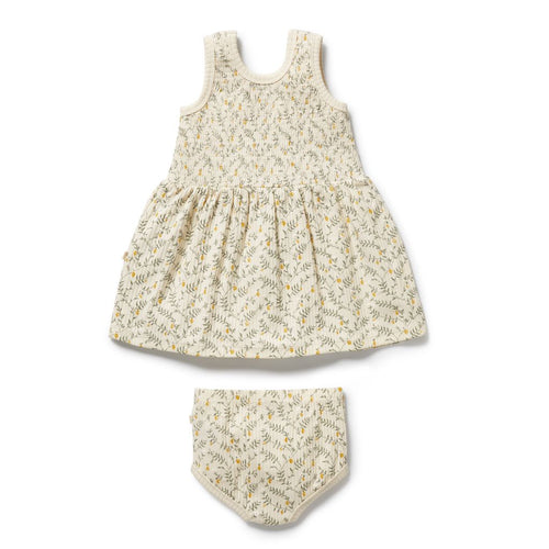 wilson + frenchy Organic Dress Set | Lemon Leaf