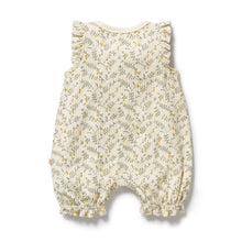 Load image into Gallery viewer, wilson + frenchy Organic Ruffle Zipsuit | Lemon Leaf