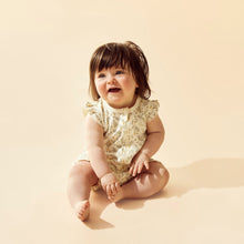Load image into Gallery viewer, wilson + frenchy Organic Ruffle Zipsuit | Lemon Leaf