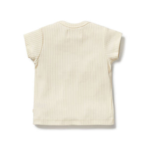 wilson + frenchy Embroidered Organic Tee | Lemon Leaf