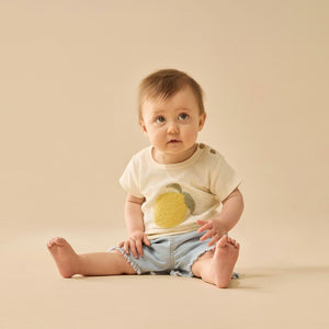 wilson + frenchy Embroidered Organic Tee | Lemon Leaf