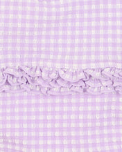 Load image into Gallery viewer, Minihaha Swim Lilac Gingham LS Sunsuit