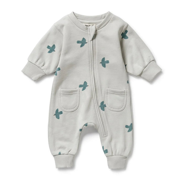 wilson + frenchy Organic Terry Growsuit - Little Sparrow
