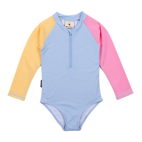 CRYWOLF Long Sleeve Swimsuit | Pop Colourblock