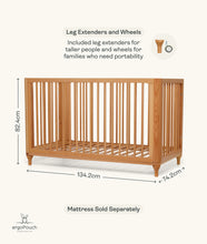 Load image into Gallery viewer, Lyra Convertible Cot Beechwood **PRE SALE - ETA LATE FEBUARY 2025**