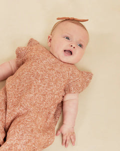 Quincy Mae Mira Knit Romper || Heathered Clay