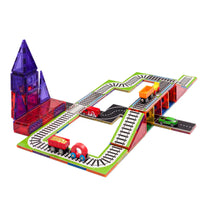 Load image into Gallery viewer, Learn and Grow Magnetic Tile Topper - Train Pack (36 Piece)