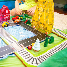 Load image into Gallery viewer, Learn and Grow Magnetic Tile Topper - Train Pack (36 Piece)