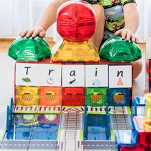 Load image into Gallery viewer, Learn and Grow Magnetic Tile Topper - Train Pack (36 Piece)
