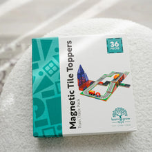 Load image into Gallery viewer, Learn and Grow Magnetic Tile Topper - Train Pack (36 Piece)
