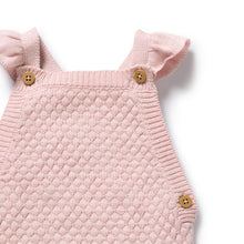 Load image into Gallery viewer, wilson + frenchy Organic Knitted Bubble Ruffle Overall | Marshmellow