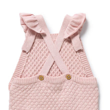Load image into Gallery viewer, wilson + frenchy Organic Knitted Bubble Ruffle Overall | Marshmellow
