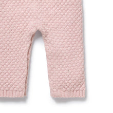 Load image into Gallery viewer, wilson + frenchy Organic Knitted Bubble Ruffle Overall | Marshmellow
