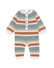 Load image into Gallery viewer, Bébé Mateo Stripe Knitted Romper