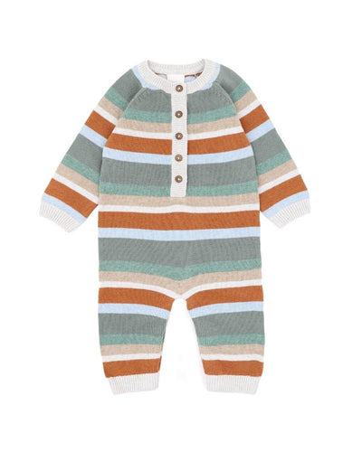 Bébé Mateo Stripe Knitted Romper