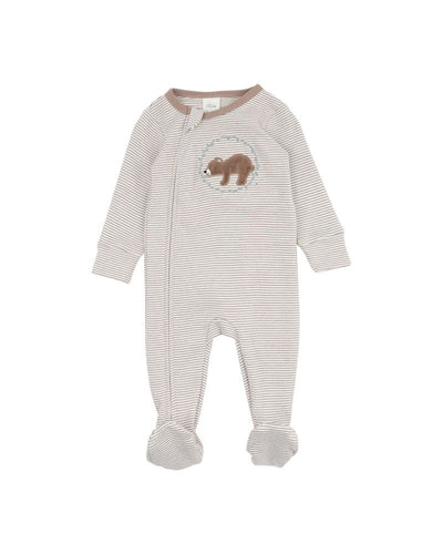 Bébé Mateo Stripe Zip Onesie