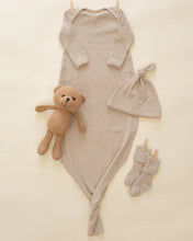 Load image into Gallery viewer, Quincy Mae Melange Socks || Taupe + Blue - www.bebebits.com.au