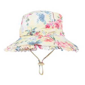 Minhaha Swim Milana Yellow Swim Hat with Quick Release Neck Tie