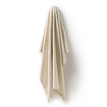 Load image into Gallery viewer, wilson + frenchy Organic Knitted Chevron Blanket | Milk Cloud