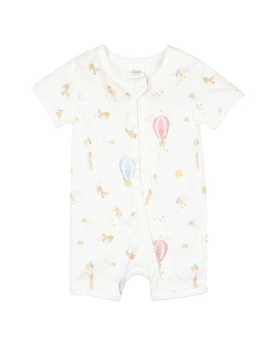 Bébé Morgan Print SS Zip Romper