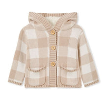 Load image into Gallery viewer, Milky Natural Check Hooded Jacket