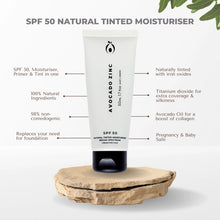 Load image into Gallery viewer, Avocado Zinc Natural Tinted Moisturiser SPF 50