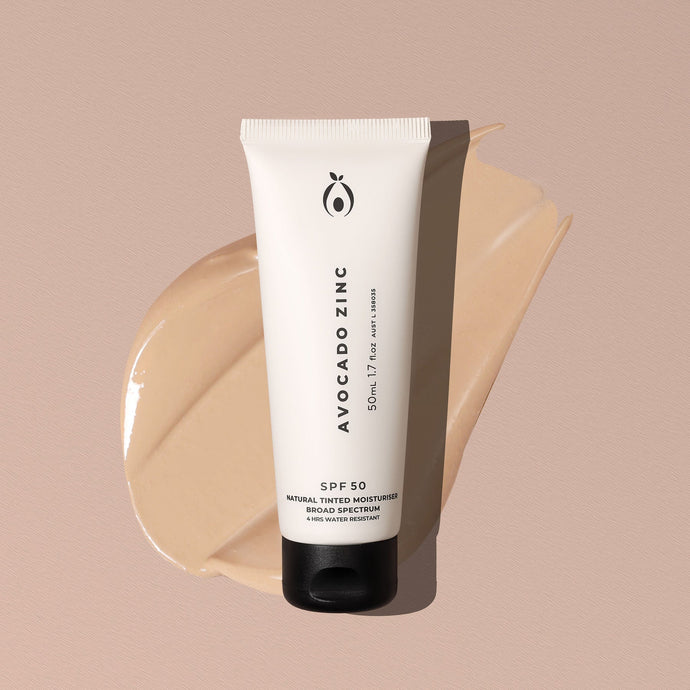 Avocado Zinc Natural Tinted Moisturiser SPF 50