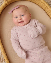 Load image into Gallery viewer, Quincy Mae No Scratch Mittens || Blue Ditsy + Lilac Ditsy